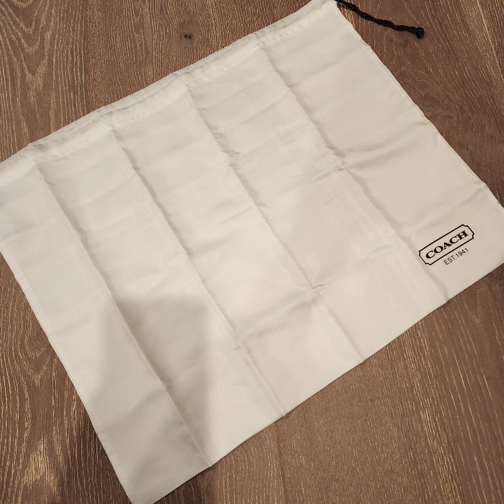 COACH SATEEN DUST STORAGE BAG DUSTER PROTECTION 19 x 15 - WHITE
